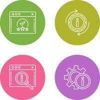 rating and refresh Icon vector