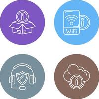 wifi signal and box Icon vector