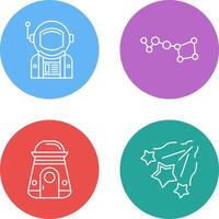 big dipper and astronaut Icon vector