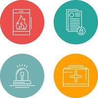 Fire and Privacy Icon vector