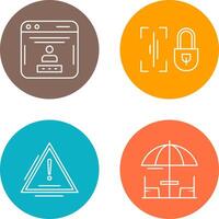 Voice Lock and Password Icon vector