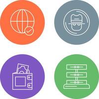 Internet and Spy Icon vector