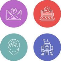 message and container Icon vector