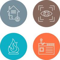 Real Estate and Eye Scan Icon vector