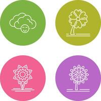 Cloudy and Clover Icon vector