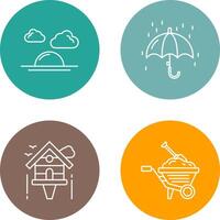 Sunshine and Raining Icon vector