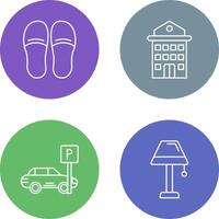 Slippers and Hotel Icon vector