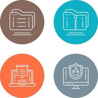 Folder and Compressed Icon vector