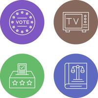 votar y televisión icono vector