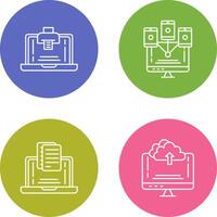 Print and Computer Icon vector