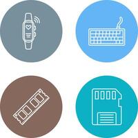 Smart Band and Keyboard Icon vector