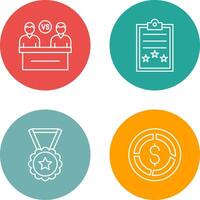 Meeting and Result Icon vector