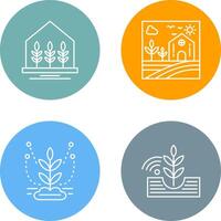 Farm House and Nature Icon vector