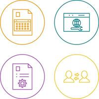 content planning and web support Icon vector