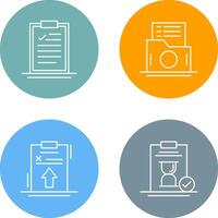 Clipboard and List Folder Icon vector