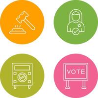 Gavel and Candidate Icon vector