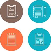 Info and Journal Icon vector