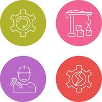 Upgrade and Robotic Arm Icon vector