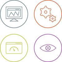 web analysis and preferences Icon vector