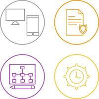 devices and private document Icon vector