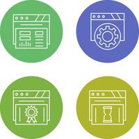 Dashboard and Browser Icon vector