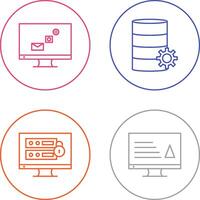 digital marketing and database management Icon vector