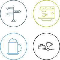 signboard and coffe machine Icon vector