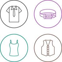 Shirt and Tie and Belt Icon vector