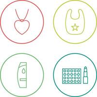 Locket and Bib Icon vector