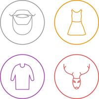 Beard and Moustache and Dress Icon vector