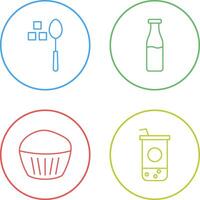 sugar and Milk bottle Icon vector