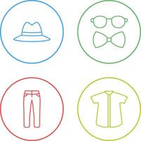 sombrero y hipster estilo icono vector