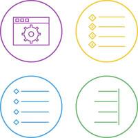 settings and numbered lists Icon vector