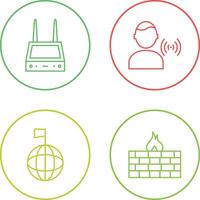 router and signal Icon vector