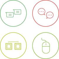 messages and conversation bubbles Icon vector