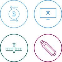 transaction and disconnected network Icon vector