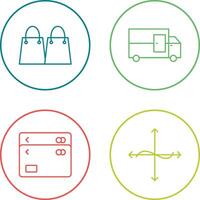 shipment and shopping bag Icon vector