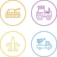 Tank and Tractor Icon vector