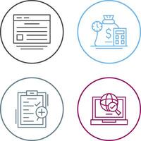 Website and Expense Icon vector