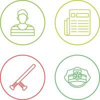 Prisioner and Newespaper Icon vector