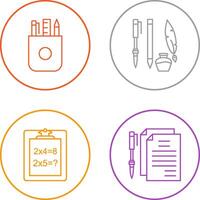 Stationery and Writing Equipment Icon vector