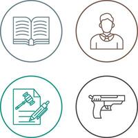 Book and Judge Icon vector