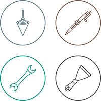 Plumb Bob and Soldering Icon vector