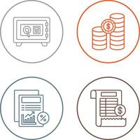 Safe Box and COINS Icon vector