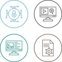 Data Security and Content Production Icon vector