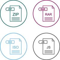 ZIP and RAR Icon vector