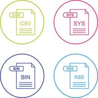 CSV and SYS Icon vector