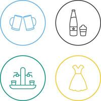 Beers Toasting and Beer Icon vector