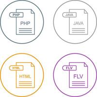 PHP and Java Icon vector