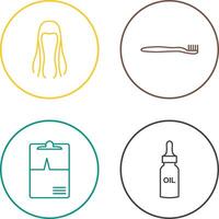 Toothbrush and Hair Icon vector